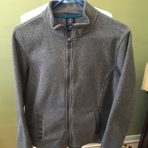 Lands End gray fleece full zipper jacket